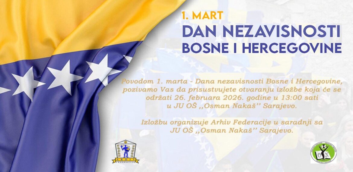 DAN NEZAVISNOSTI BOSNE I HERCEGOVINE-POZIVNICA